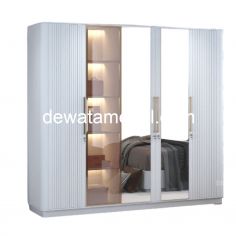 Lemari Pakaian 5 Pintu - SIANTANO LP SUNRISE 5D SW / Platinum Light Grey 